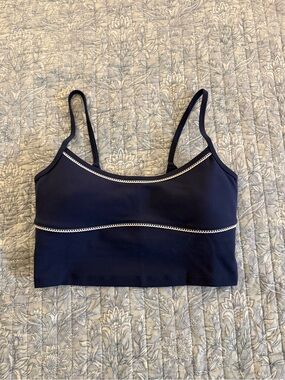 Abercrombie & Fitch Navy Bralette with Contrast Stitching